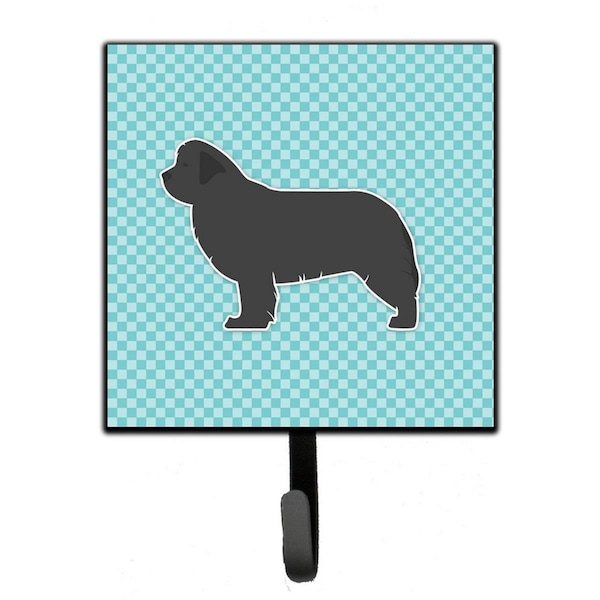 Carolines Treasures Newfoundland Checkerboard Blue Leash or Key Holder BB3764SH4 - main